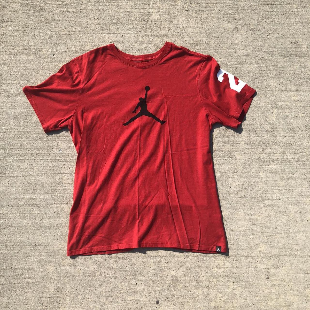 Air Jordan double sided Jordan logo red Michael... - Depop