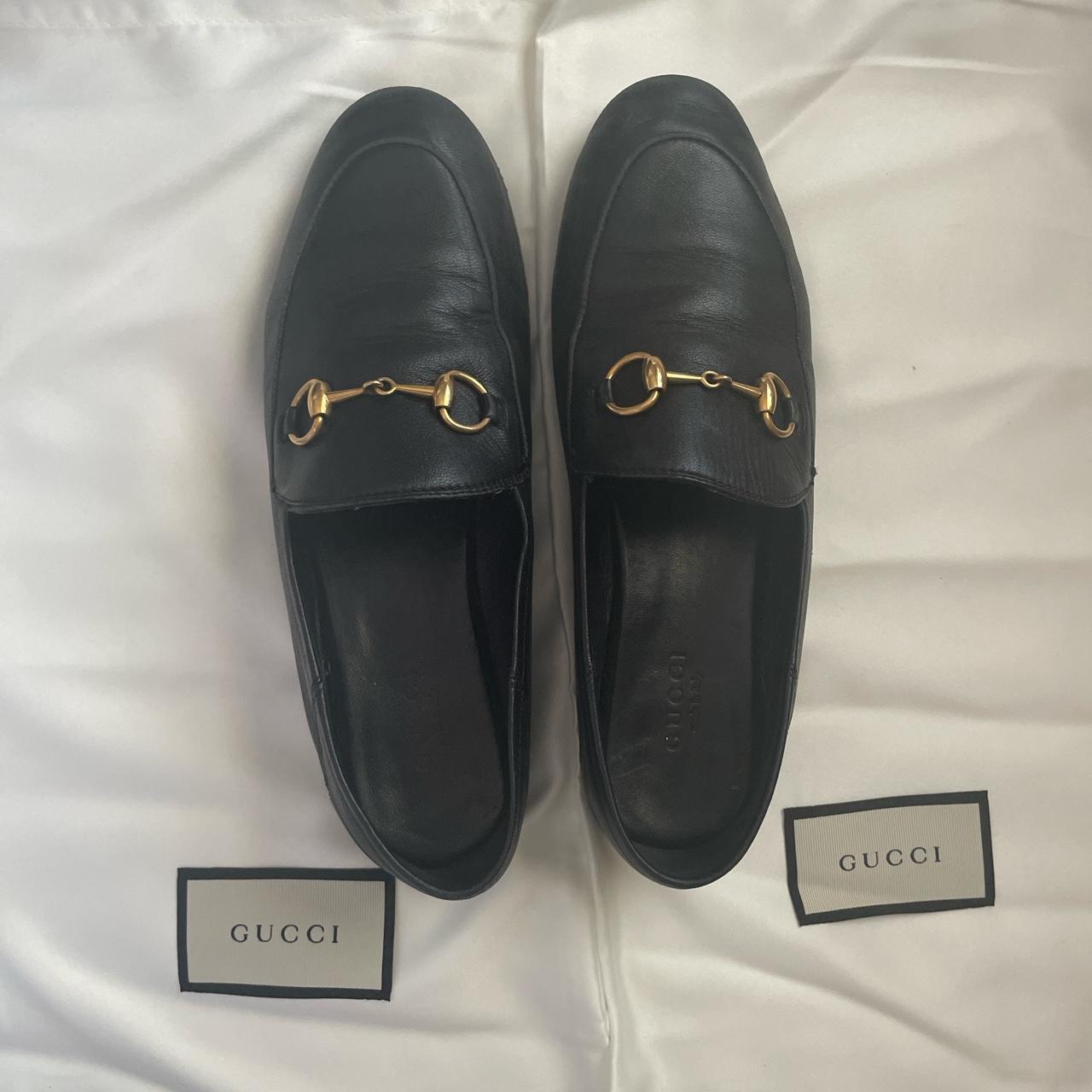 Gucci Women's Black and Gold Loafers (2)