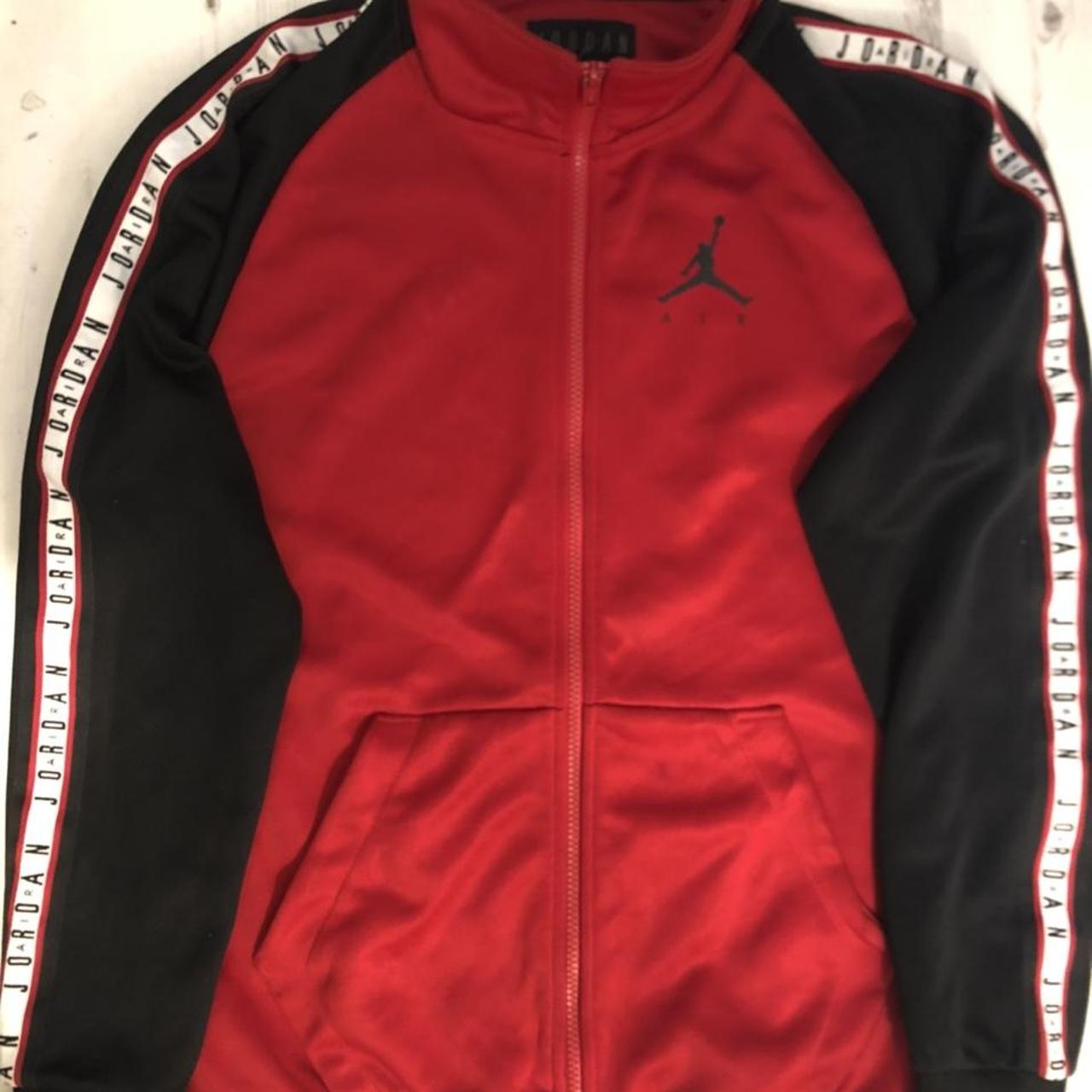 Jordan Men's Red and Black Sweatshirt | Depop