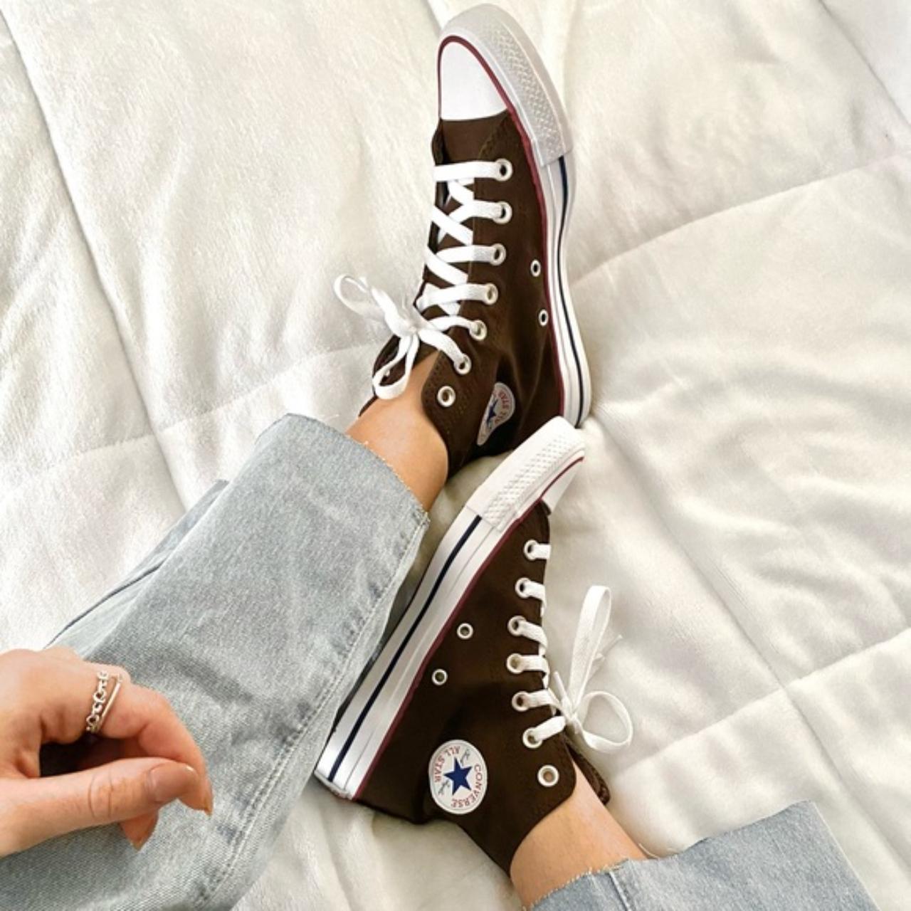 Brown Converse All Star High Tops Brand new Converse... - Depop