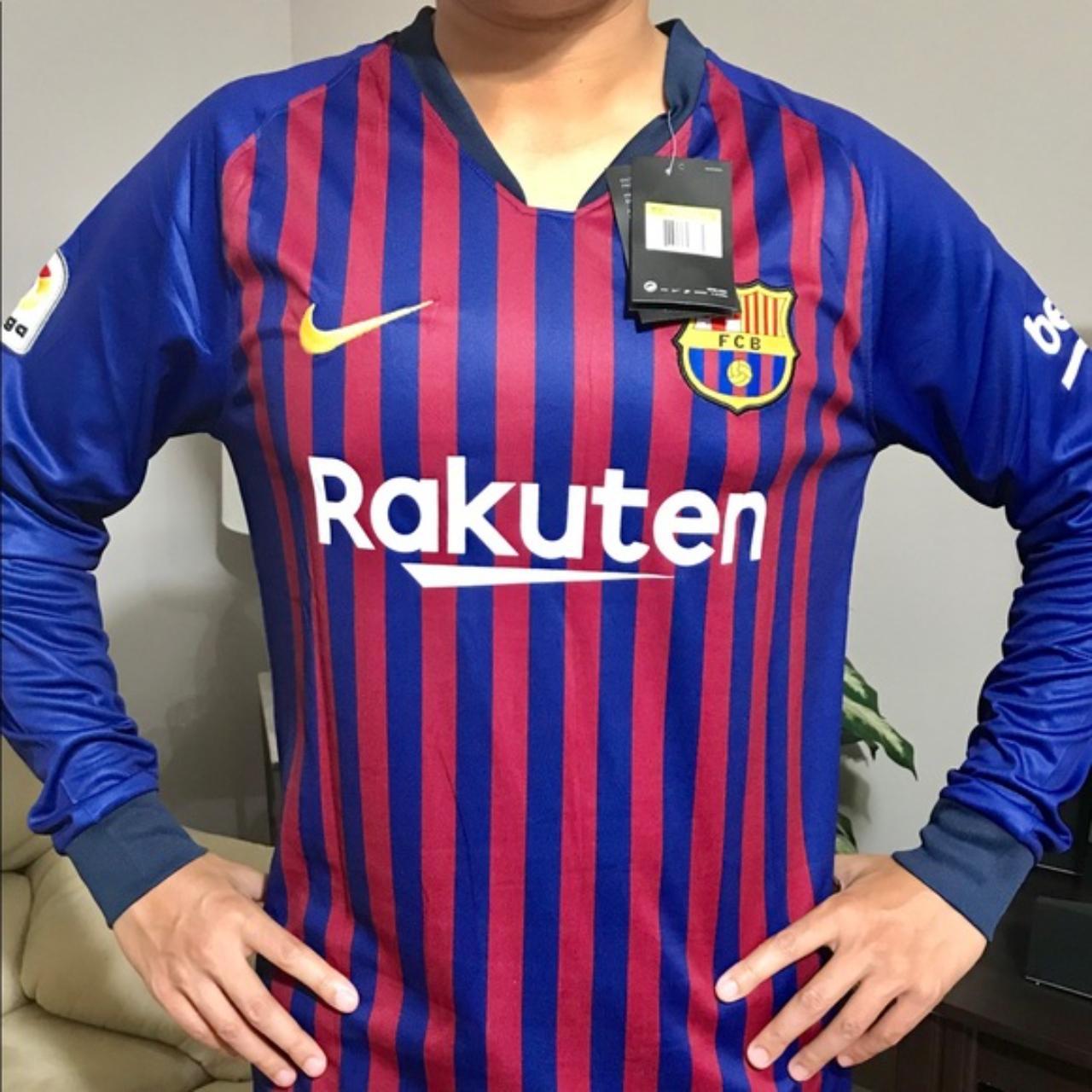 Barcelona Messi Home Soccer Jersey Barcelona Messi... - Depop