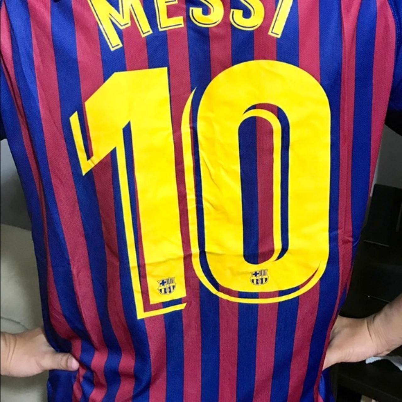 Barcelona Messi Home Soccer Jersey Barcelona Messi... - Depop