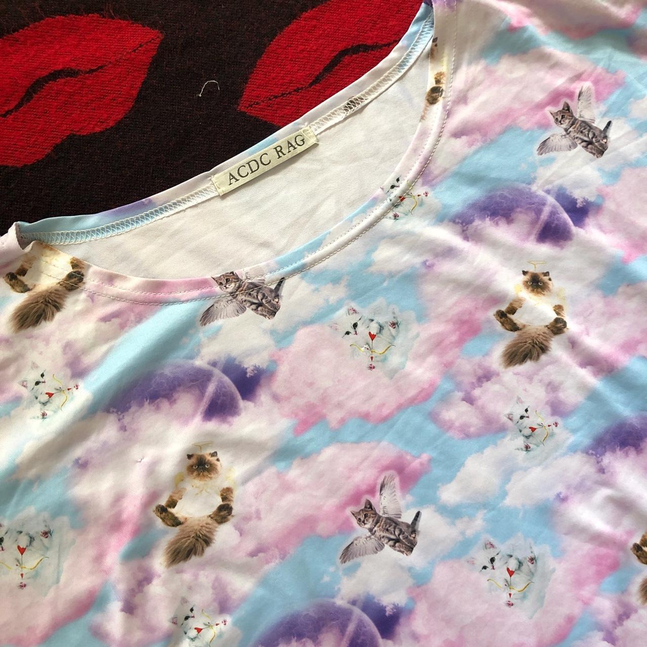 ACDC Rag japan Kawaii pastel harajuku cat top! Only... - Depop