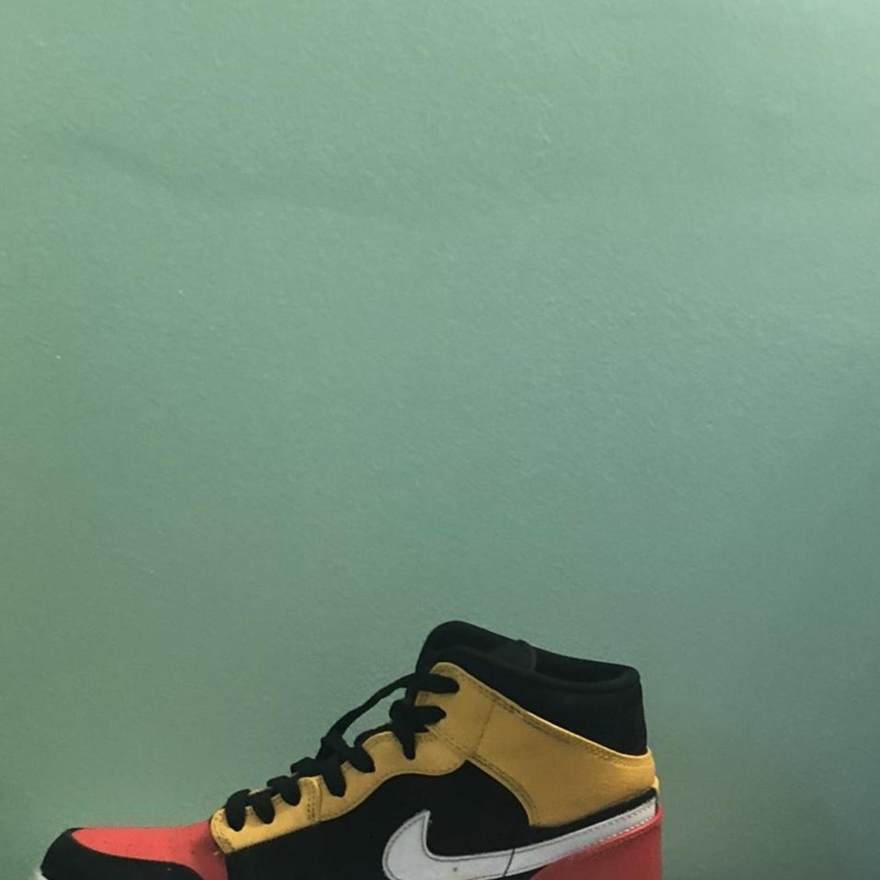 Jordan Men's Orange and Yellow Trainers Depop