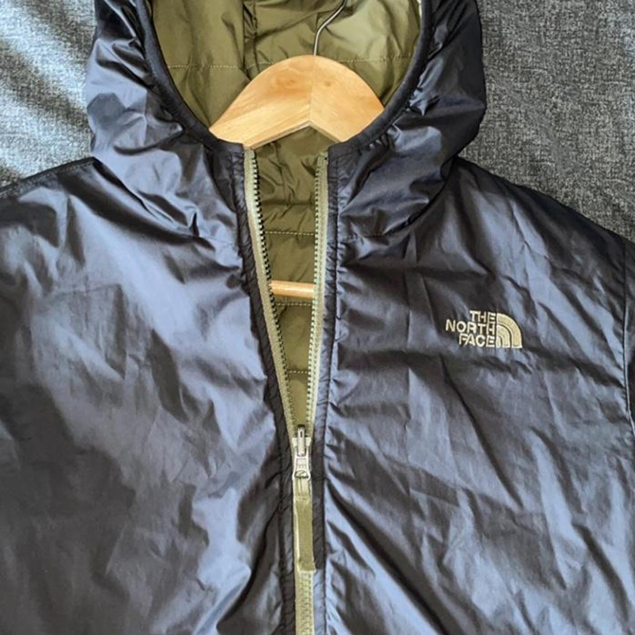 The North Face Khaki and Black Jacket | Depop