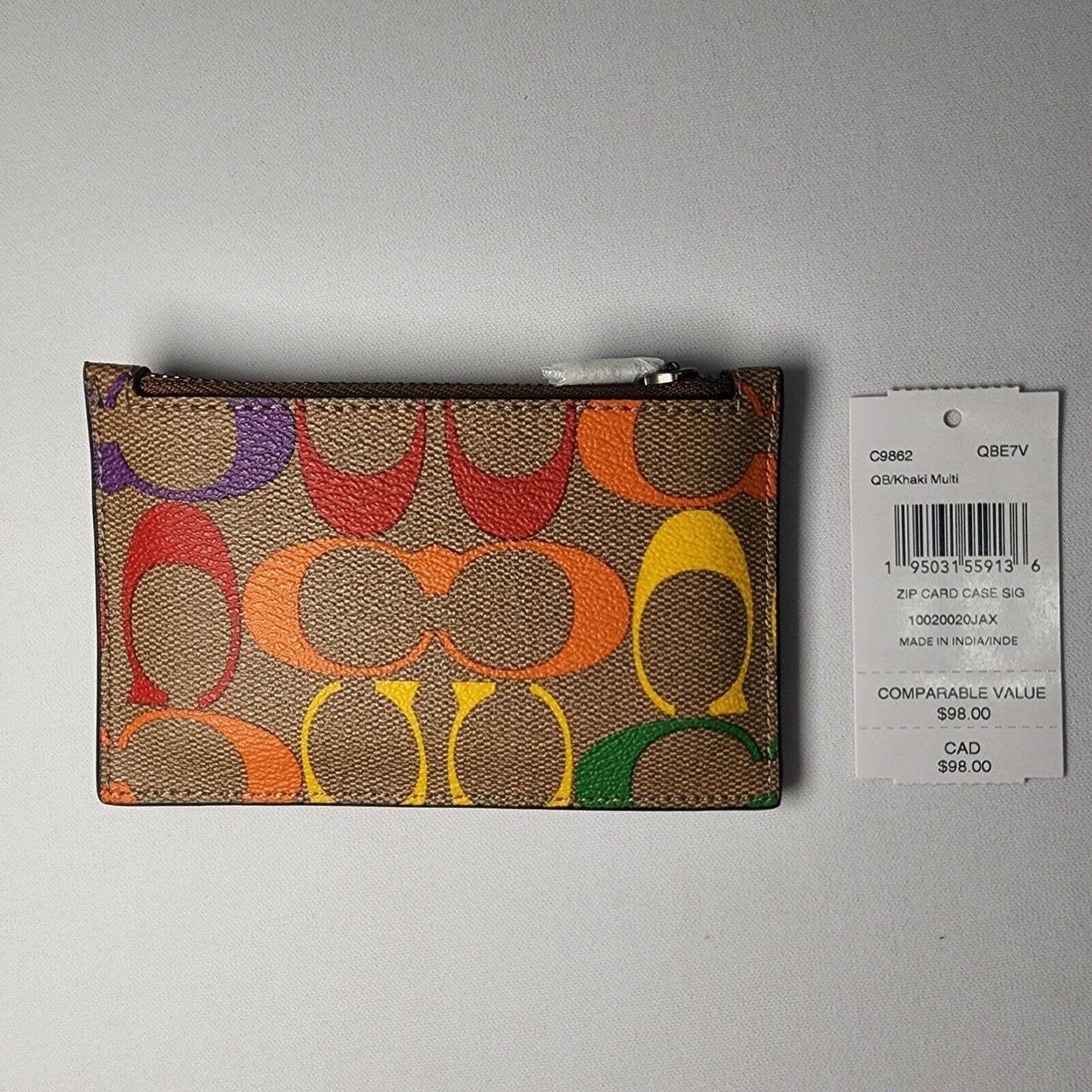 Coach on sale wallet rainbow