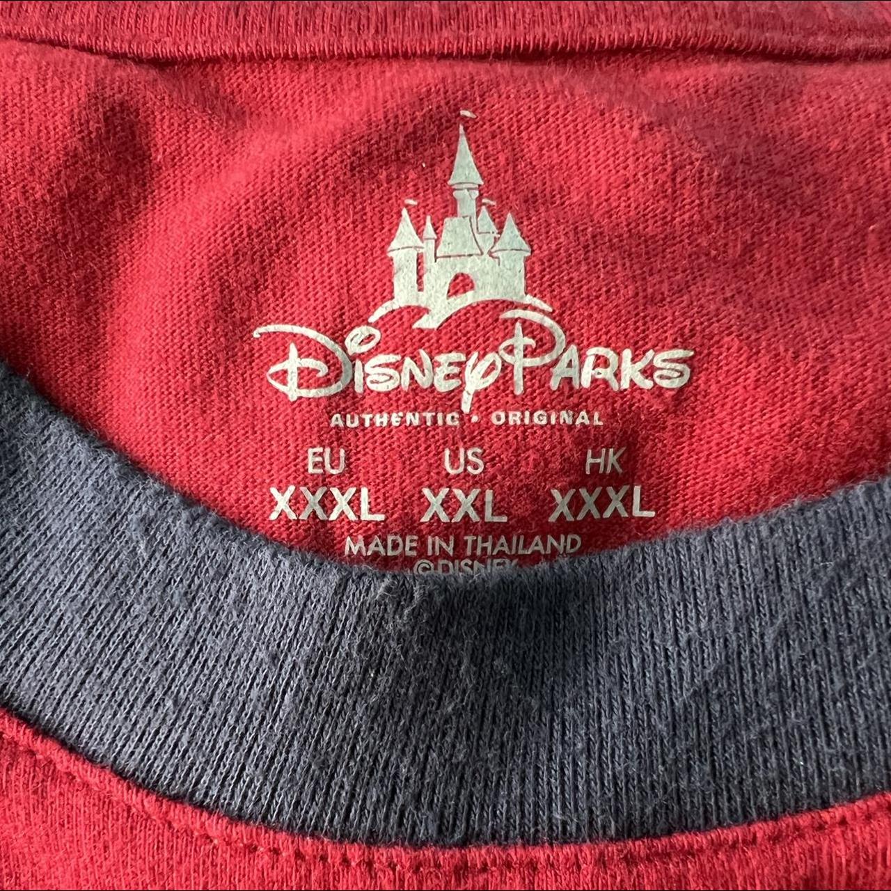 Disney Men's Red and White T-shirt | Depop