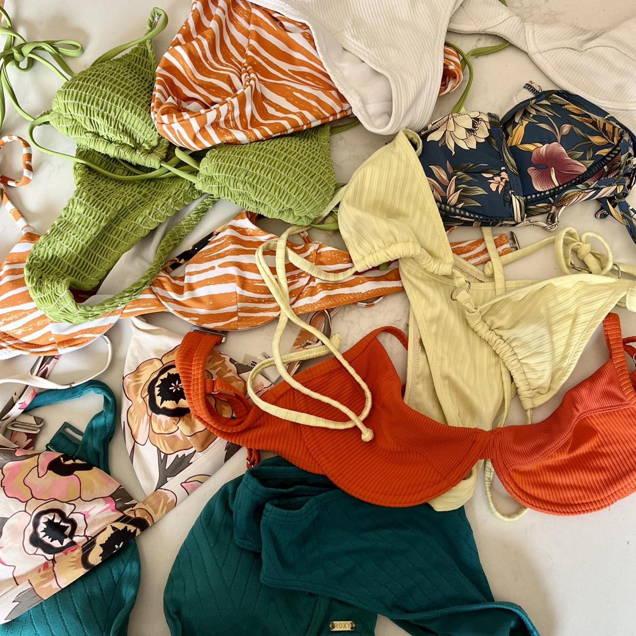 Bundle of bikinis The lot of 50 Mostly size 8 Mix... Depop