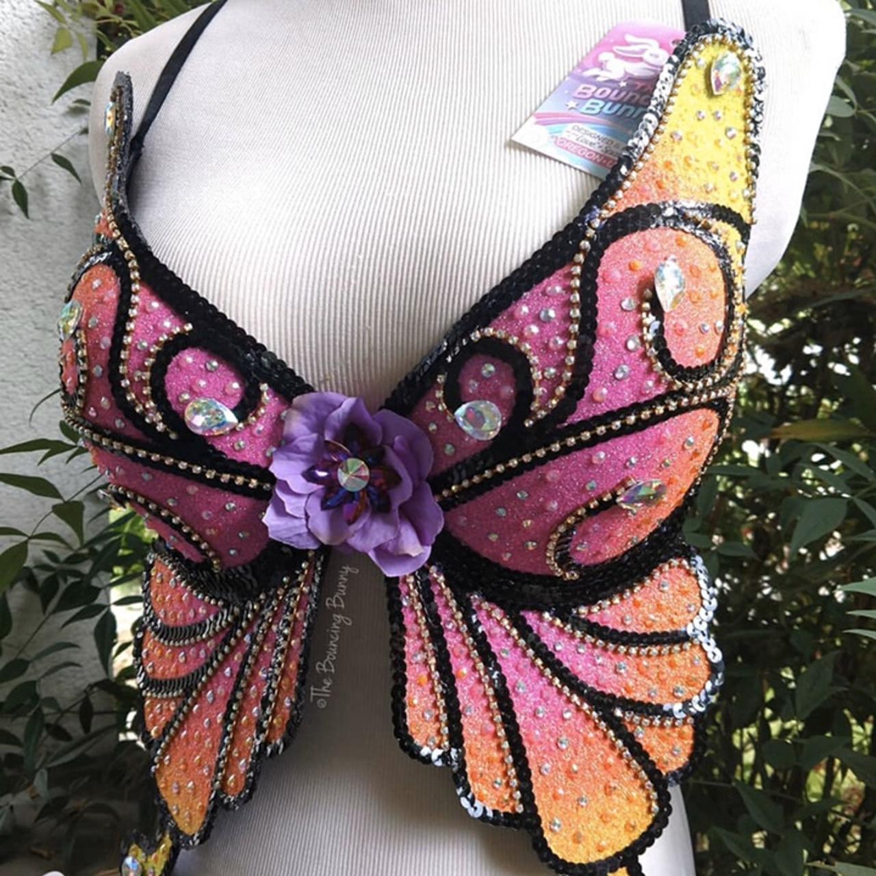 Custom made butterfly bra from (the bouncing bunny) - Depop