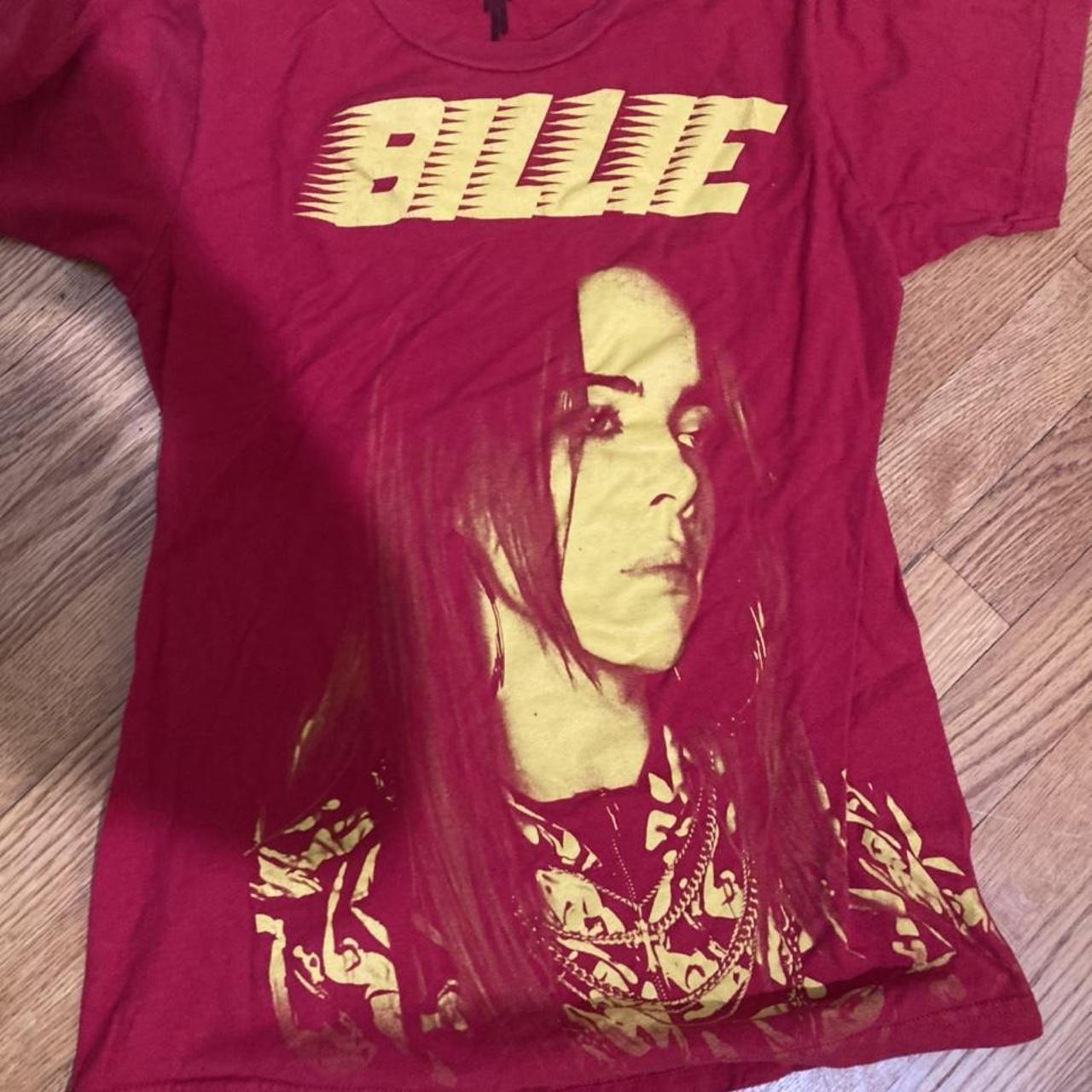 billie eilish merch red t shirt bought off her... - Depop