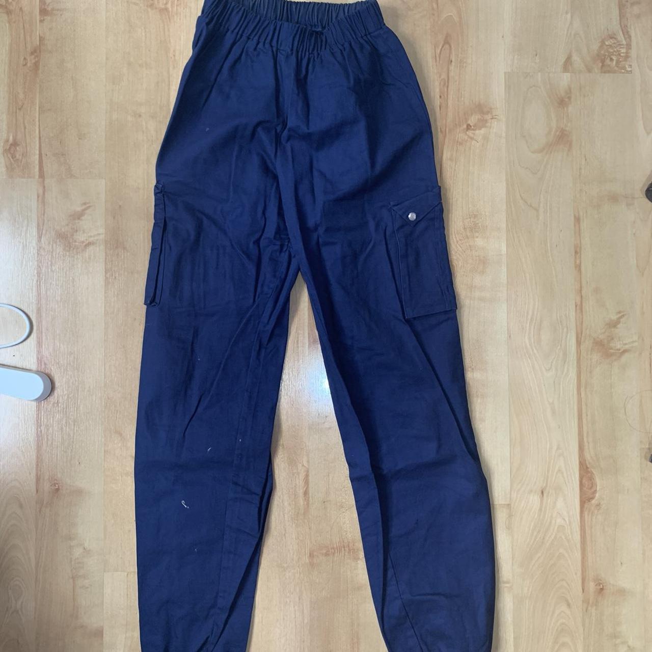 Pretty little thing navy cargos in size 6, some... - Depop