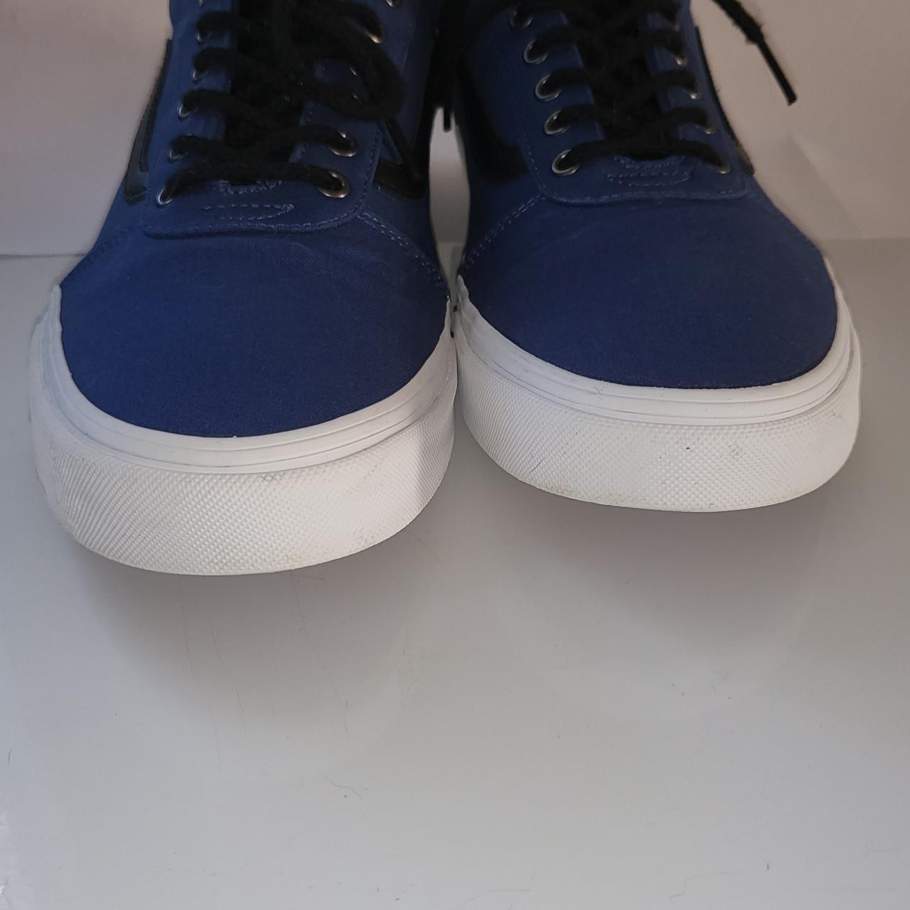 Mens Size 13 Vans Low Top Blue And Black Canvas Depop