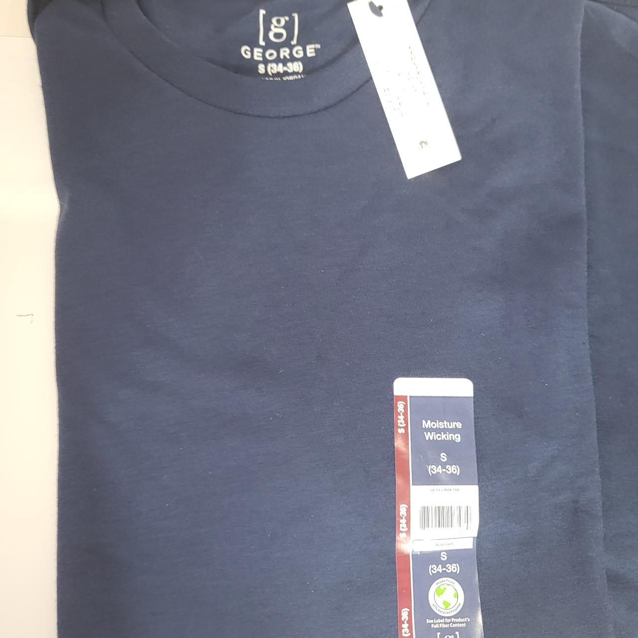 3 George pack Mens size small navy blue tshirts... - Depop