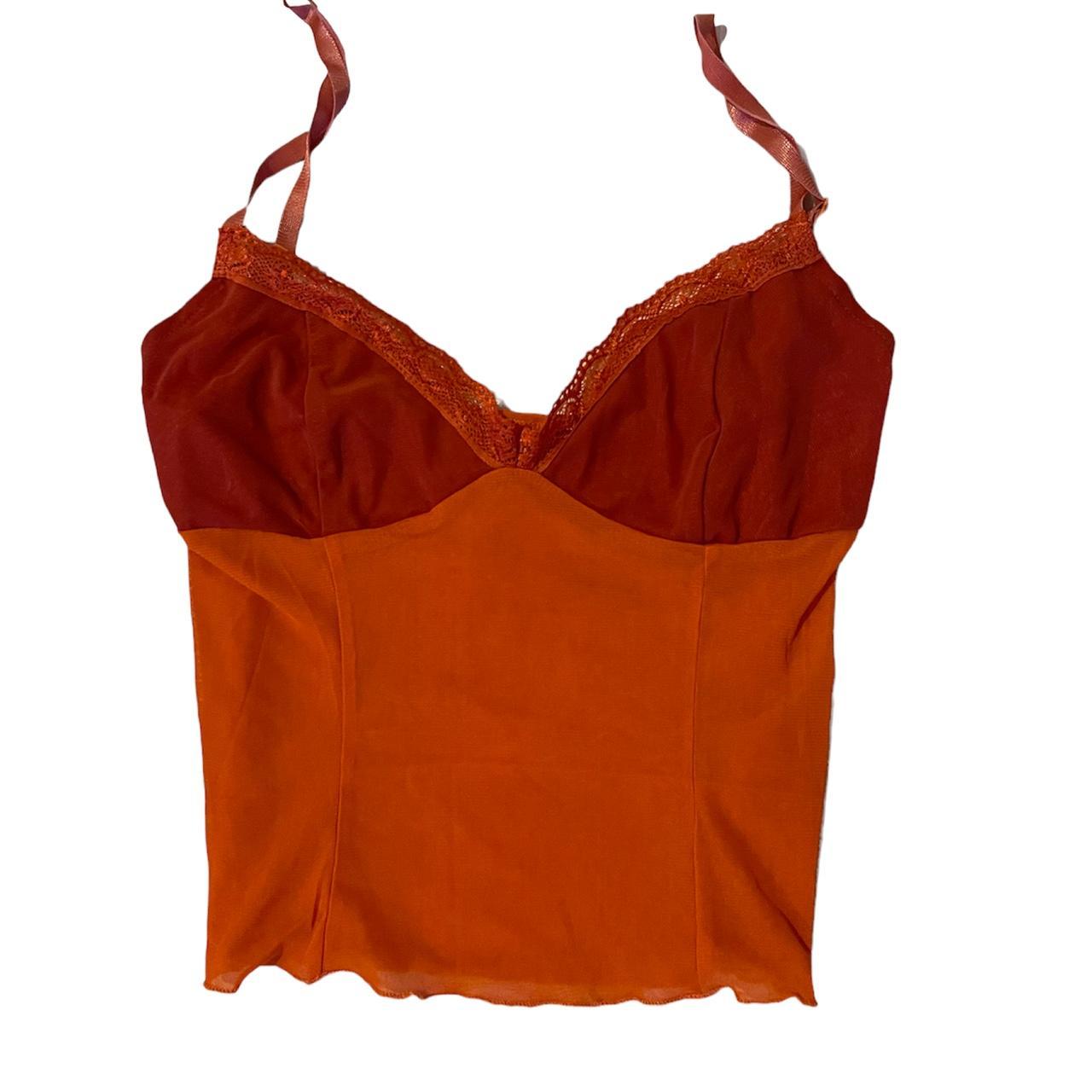 A. Saks Women's Orange and Red Vests-tanks-camis