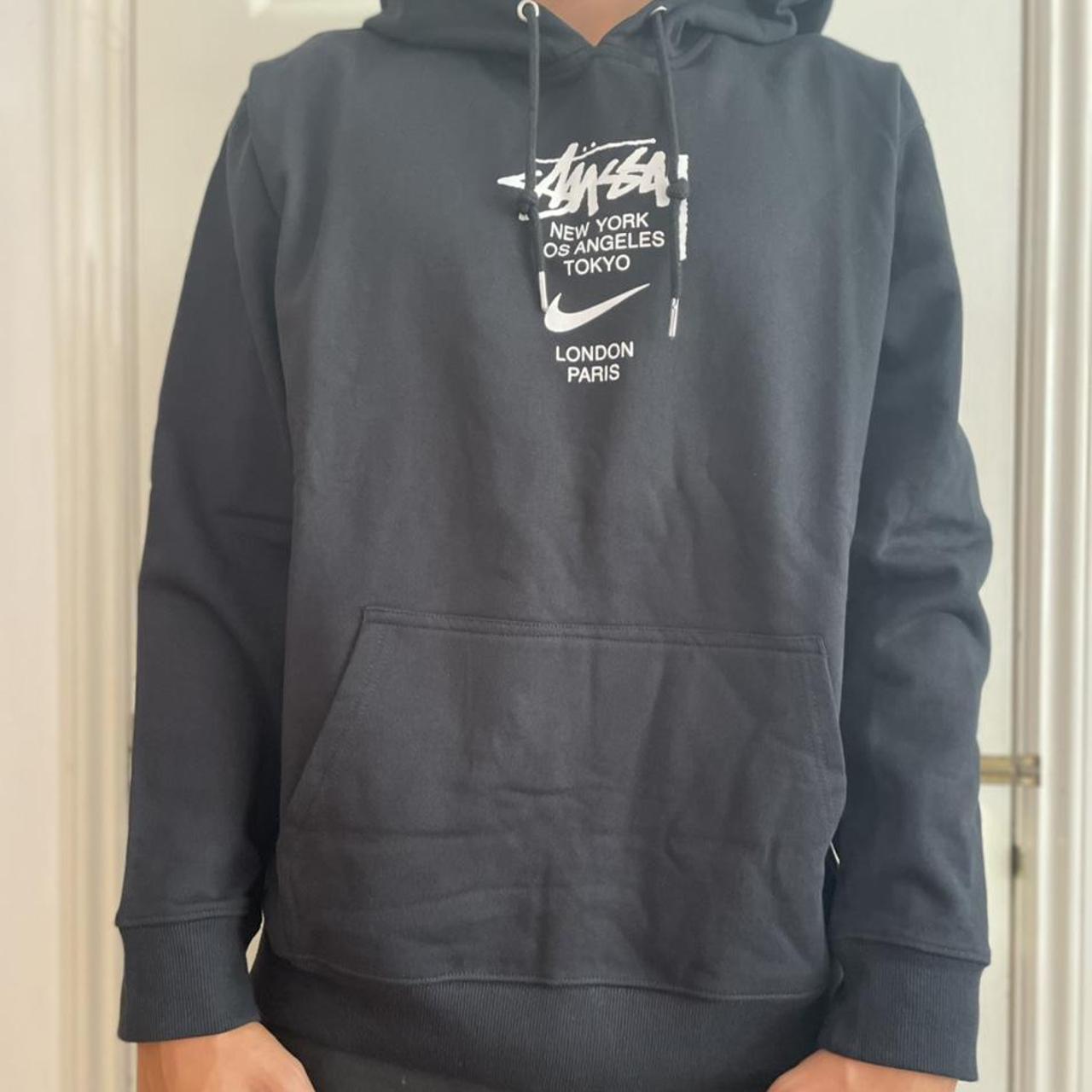 NIKE X STUSSY BLACK HOODIE Size XL... Depop