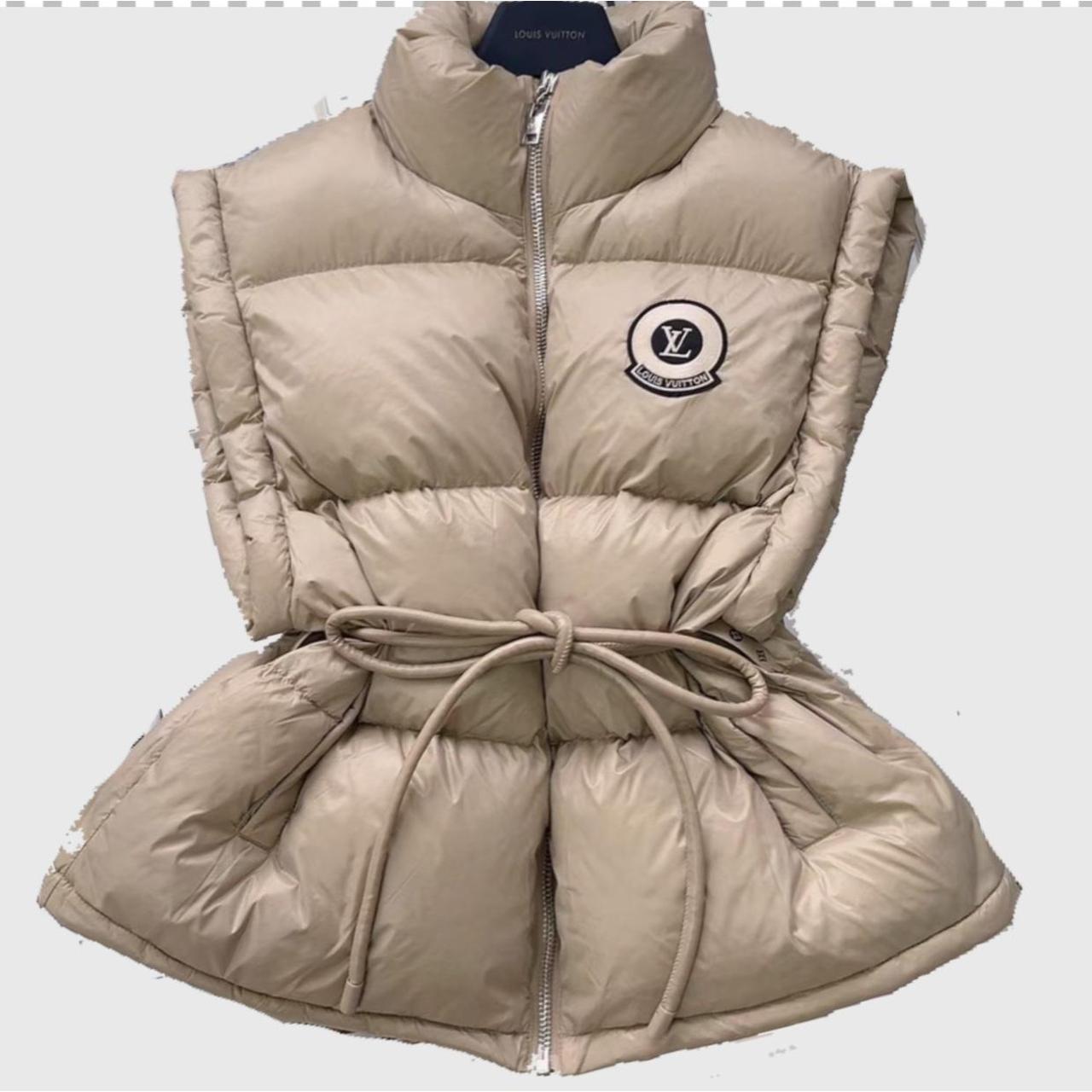 LOUIS VUITTON Women’s puffer vest tan With waist... Depop