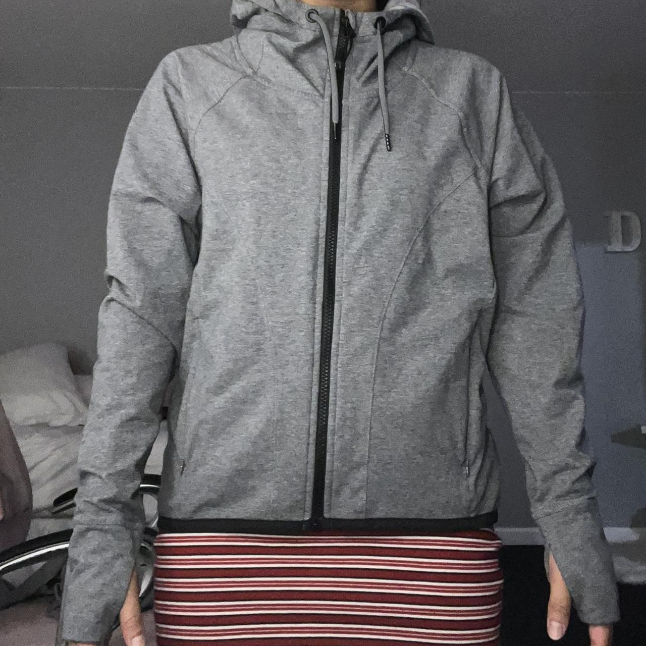 ATHLETA Grey workout jacket. super cute and... Depop