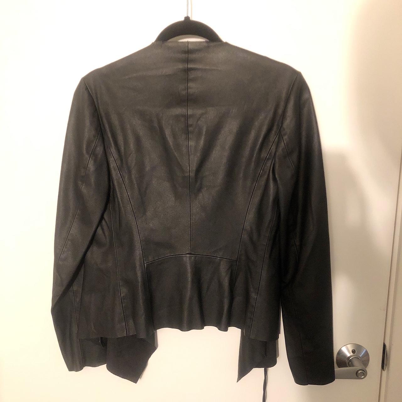 Zara faux leather jacket with suede lining Good... - Depop