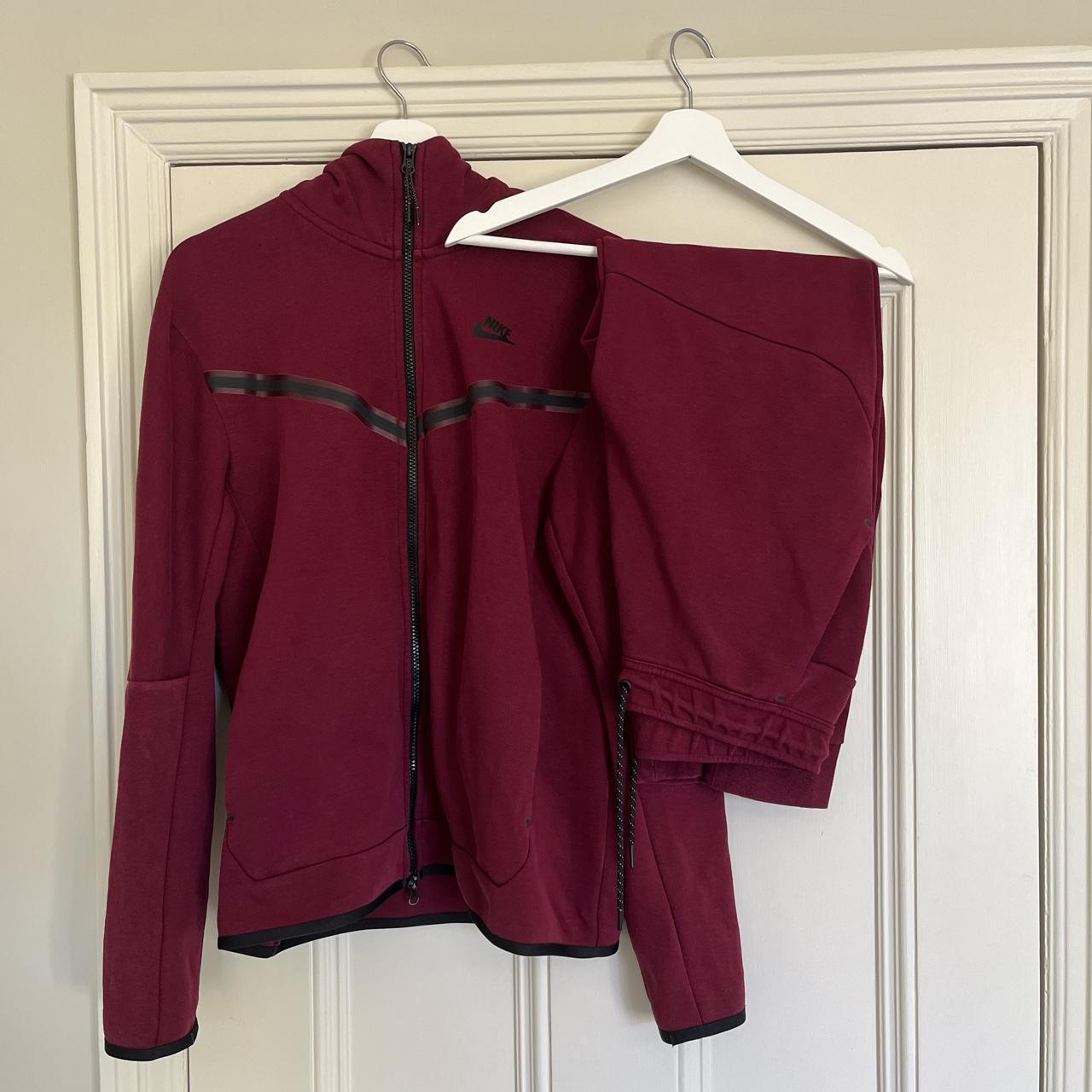 Nike Men's Burgundy Hoodie | Depop