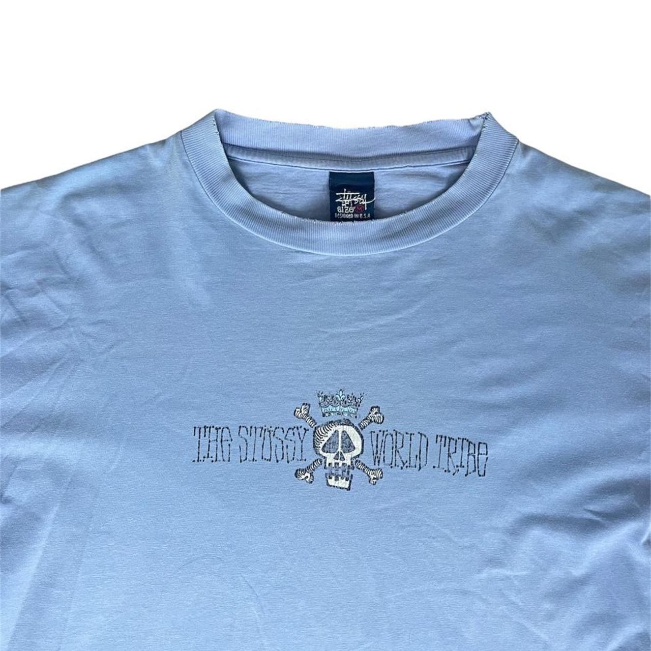 Stüssy Men's Blue T-shirt | Depop