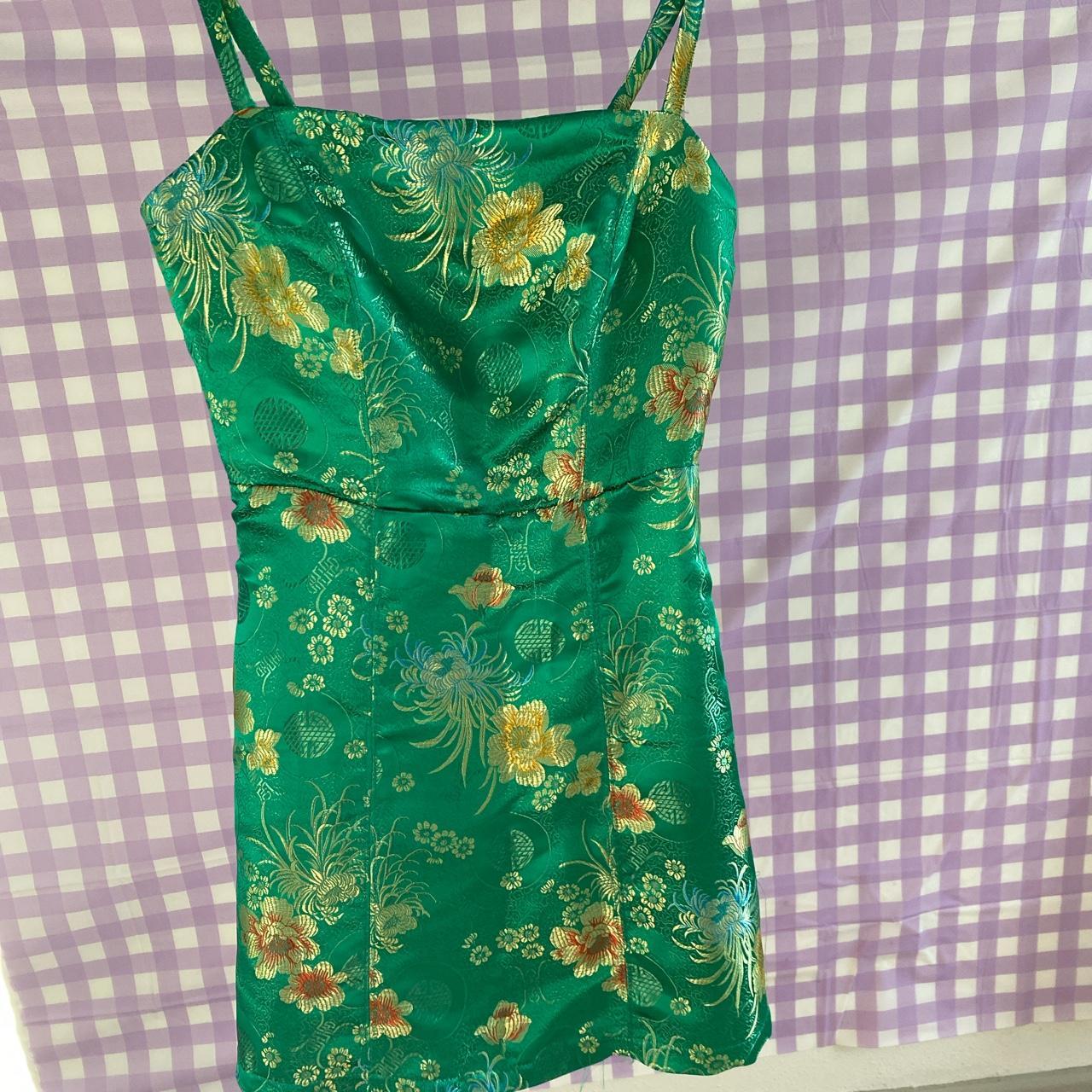 Urban Outfitters Women's Green Dress Depop
