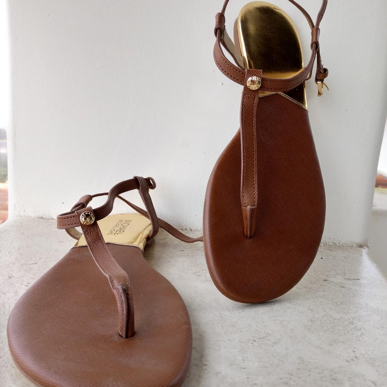 michael kors cognac sandals