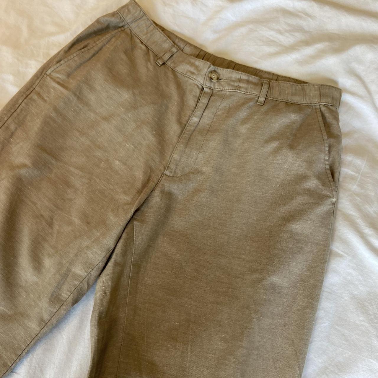 Uniqlo Linen Relaxed Fit Trousers Only worn once,... - Depop