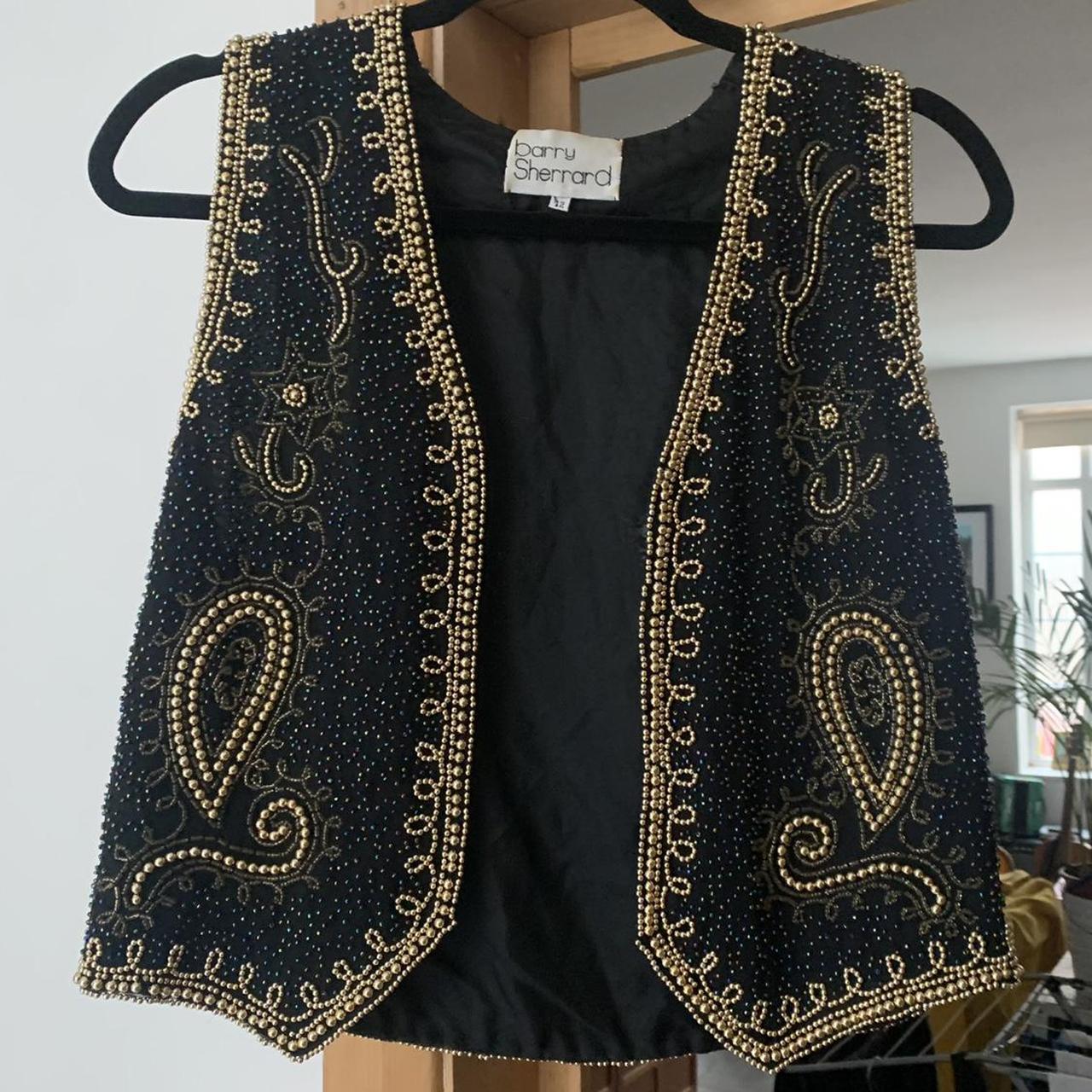 Women's Black and Silver Vest Depop