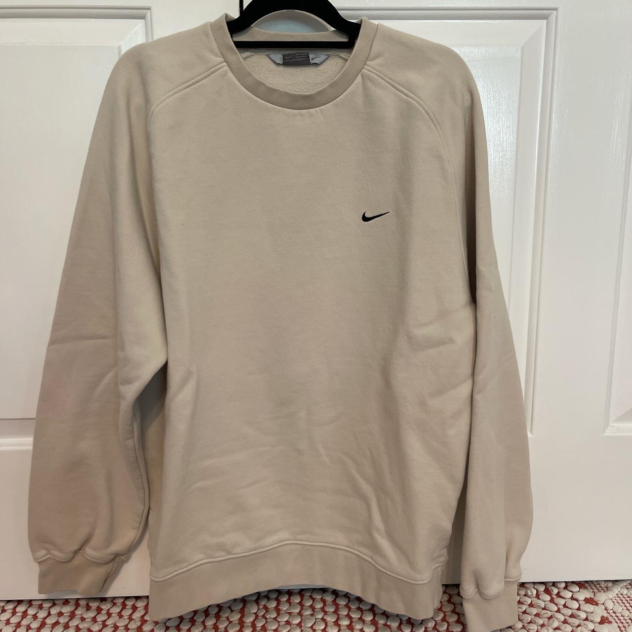 Nike Men's Tan and Cream Sweatshirt | Depop