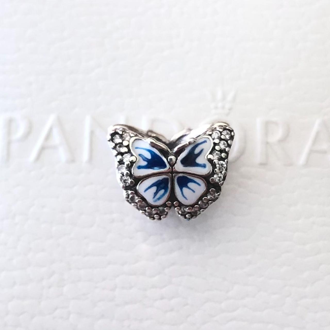Pandora blue butterfly wing charm Clearance