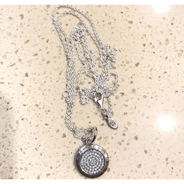 Pandora Shine Logo Heart Necklace Pendant - Danson Jewelers