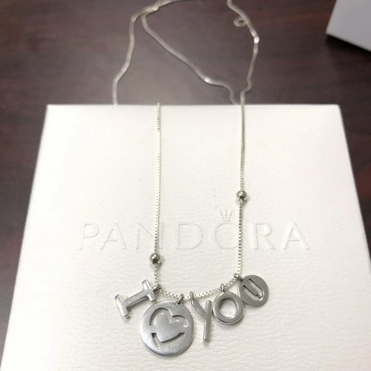 Pandora necklace i hot sale love you