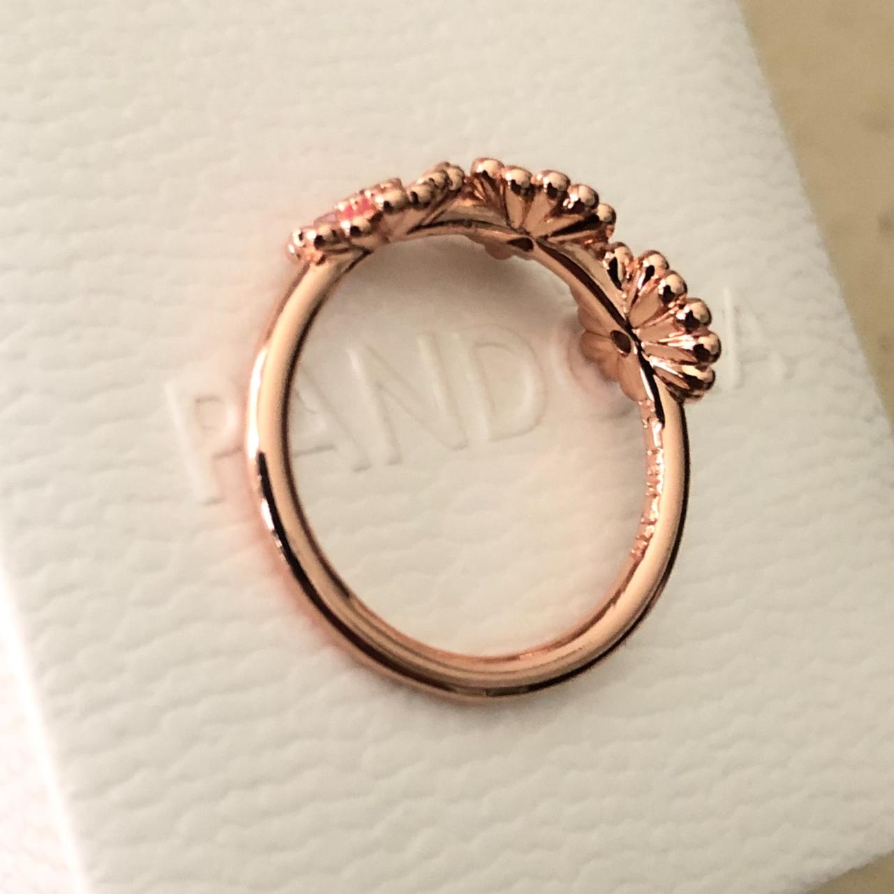 Flower Crown Ring Rose Gold Pandora Daisy Ring Pandora Sparkling