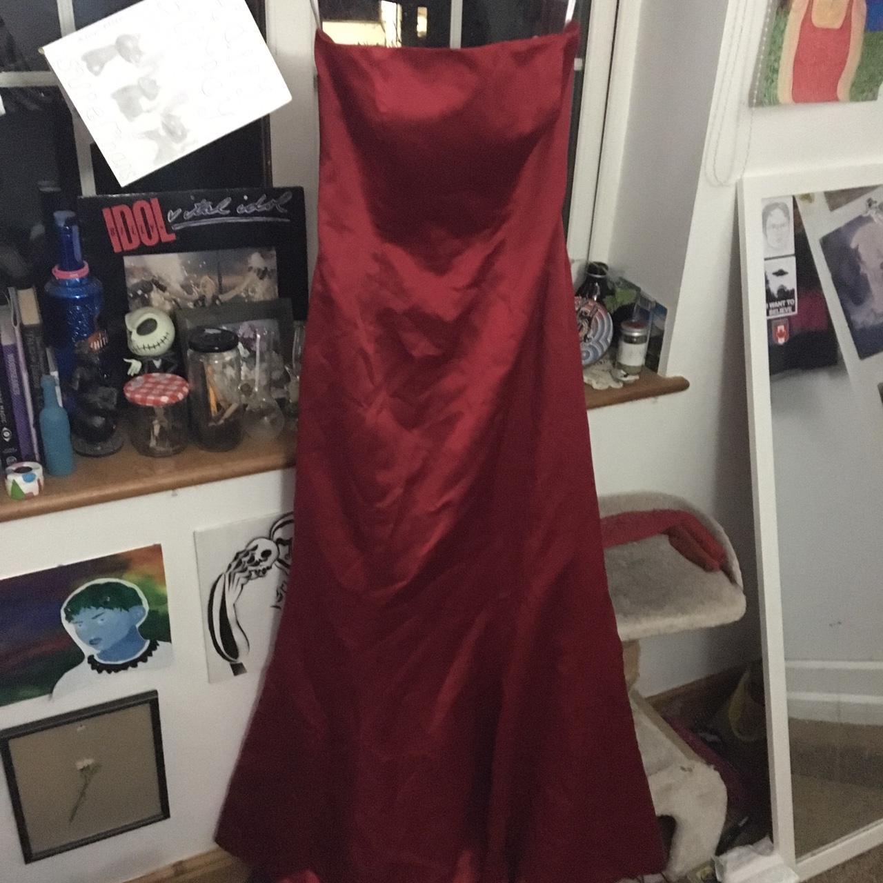 Red prom dress with corset back Can be used for non... - Depop