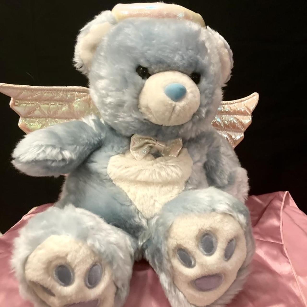 ANGEL PLUSH BABY BLUE 1990’s VINTAGE SOFT TEDDY BEAR... - Depop