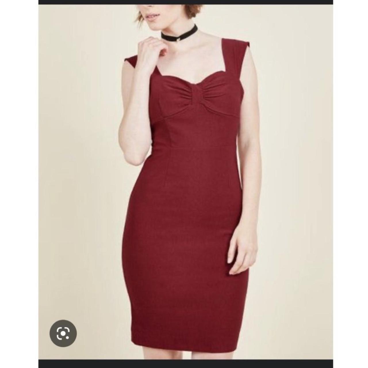 Fashion modcloth burgundy dress