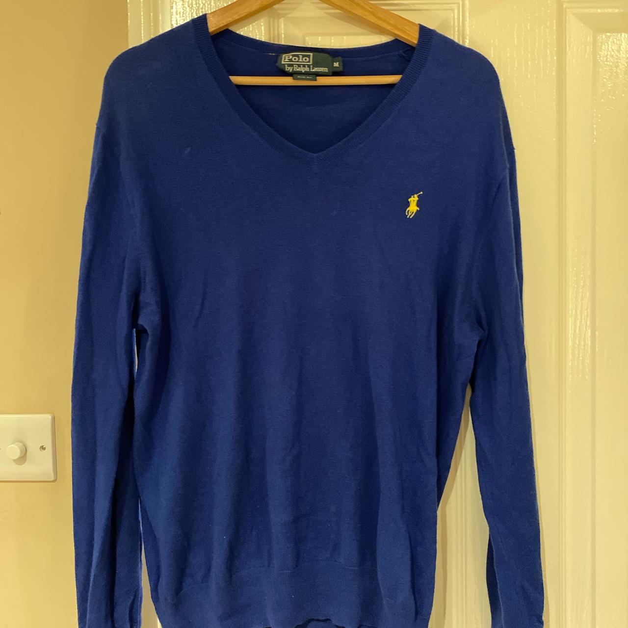 Ralph Lauren slim fit blue jumper. Only work few... - Depop