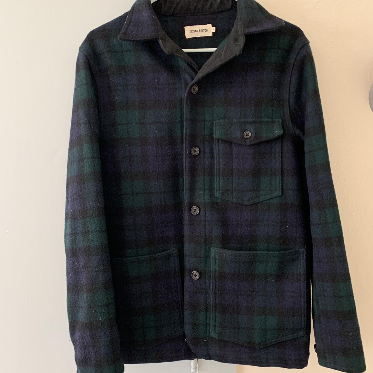 Men's Green and Navy Jacket | Depop