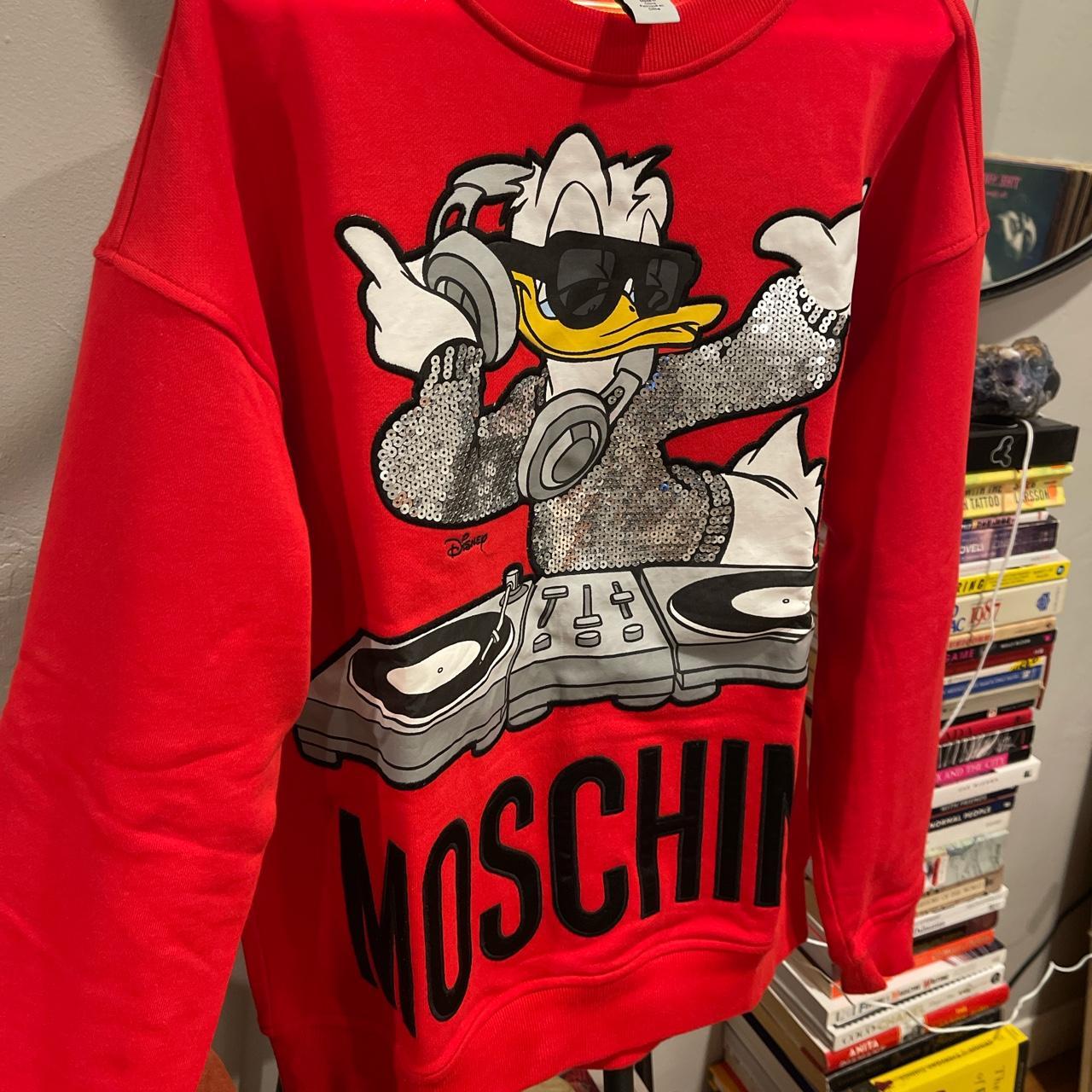 H&M Moschino Donald Duck DJ Sweatshirt. Like new | Depop