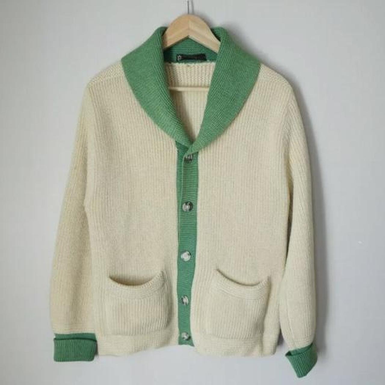 men's heavy wool cardigan sweater