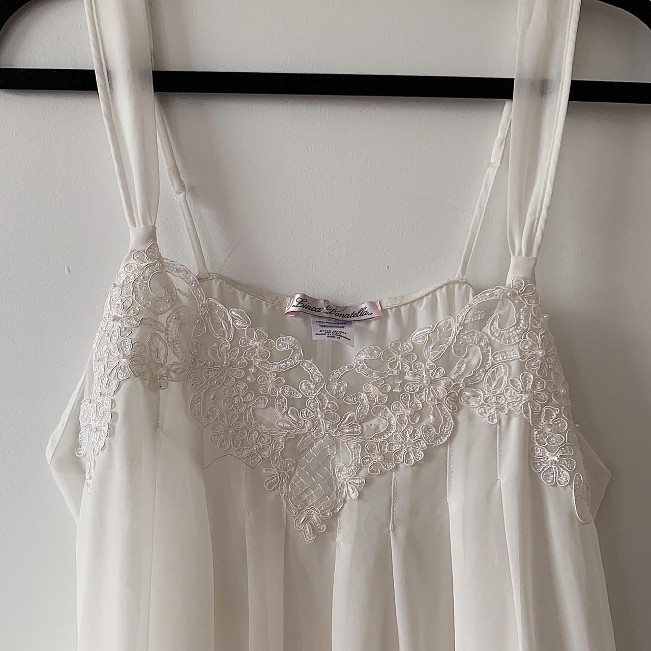 Really beautiful sheer white lingerie slip dress,… - Depop