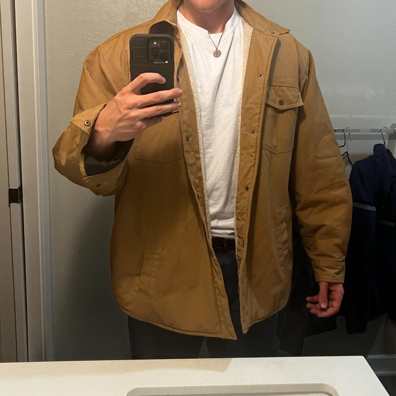Utility Men's Tan and White Jacket