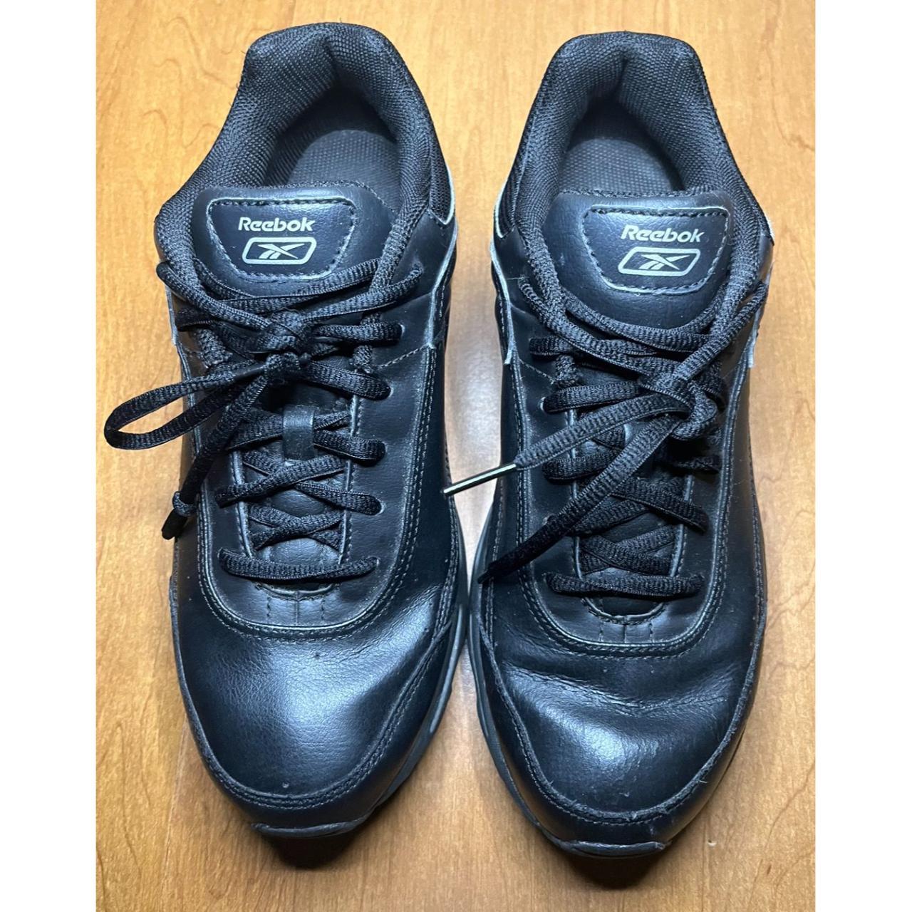 Reebok Hexalite Black Leather Athletic Sneakers... - Depop