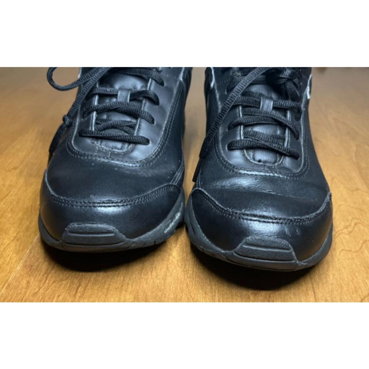 Reebok Hexalite Black Leather Athletic Sneakers... - Depop