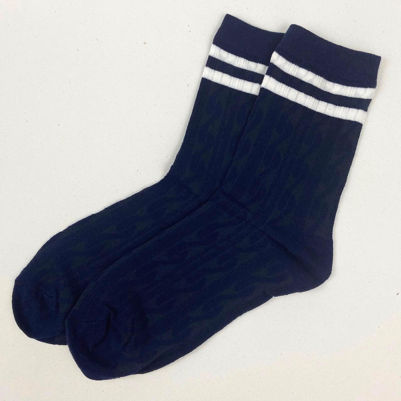Women's Blue and White Socks Depop