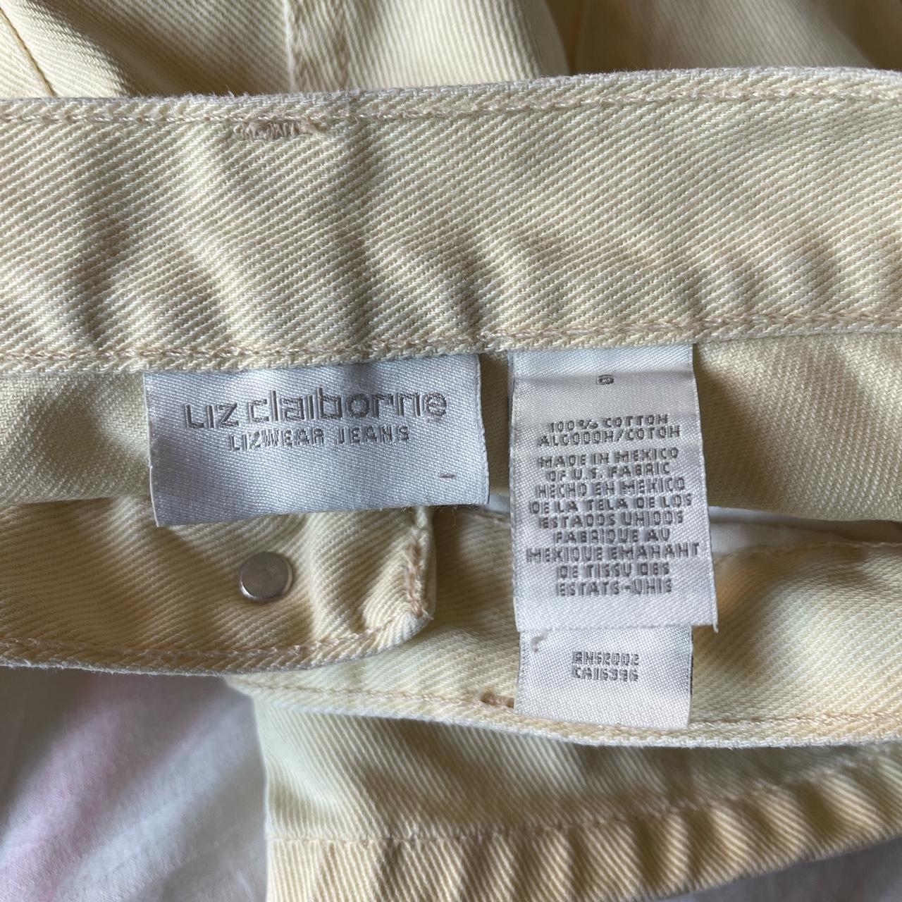 STRAIGHT LEG PANTS ⁃ pale yellow color, straight... - Depop