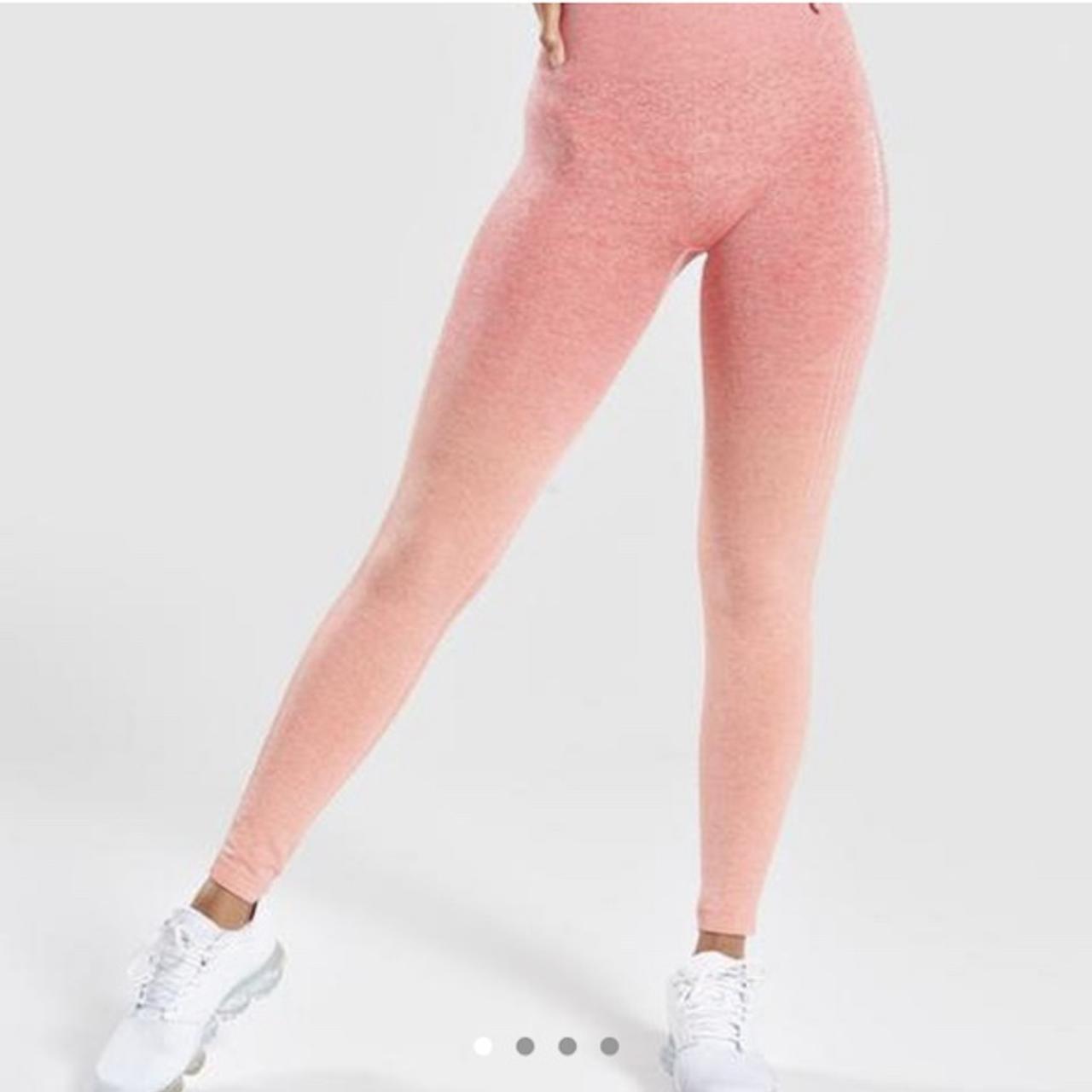 Peach Ombré Gymshark dupe leggings size medium - Depop