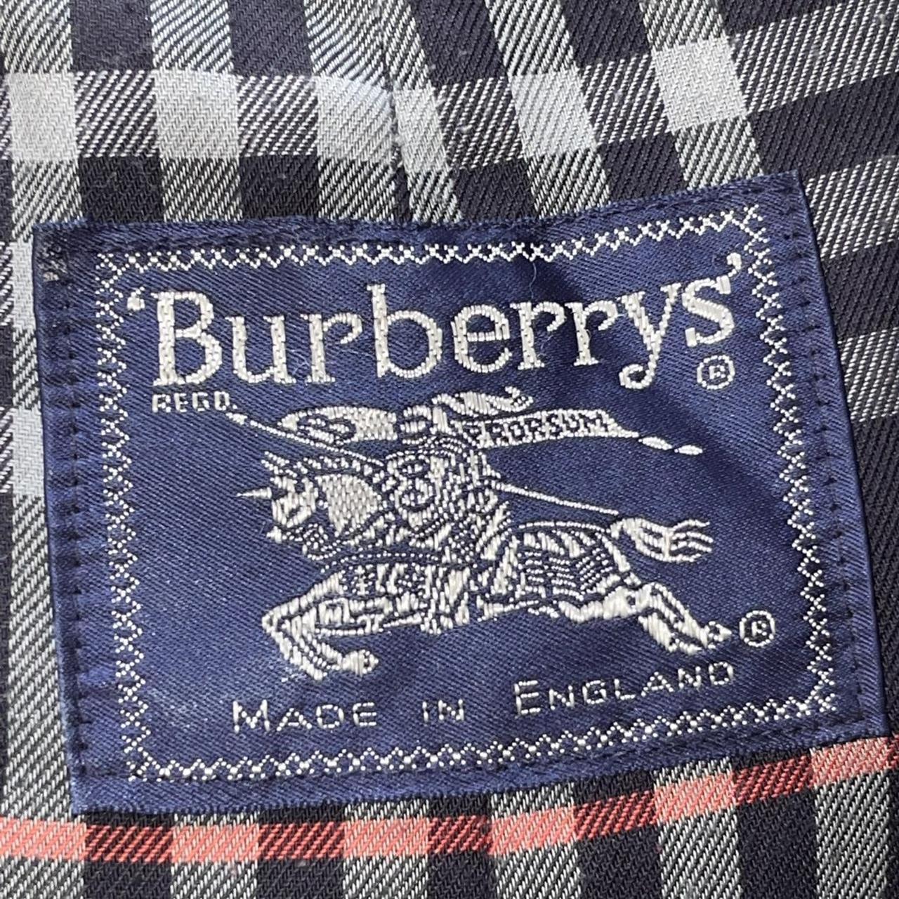 BURBERRY 80s Vintage Mens Trench Coat - Navy... - Depop