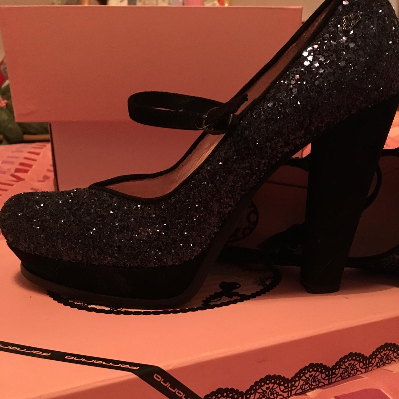 Scarpe fornarina décolleté blu con glitter e Depop