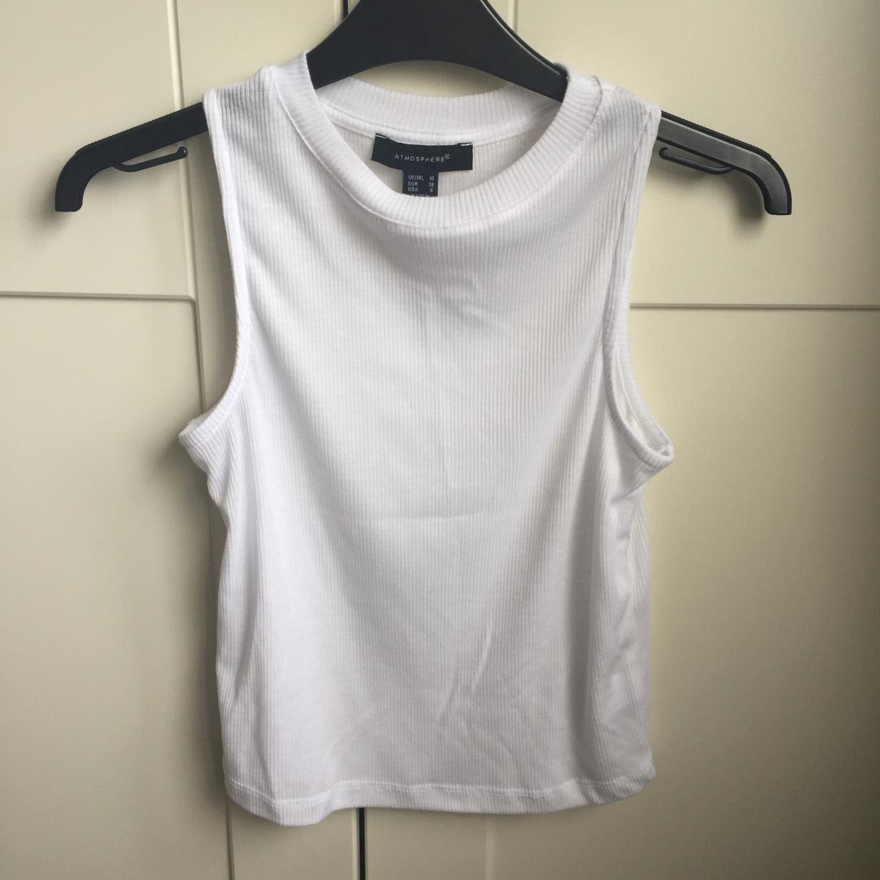 White Penneys rubbed croptop size 10 fits 8 never... - Depop